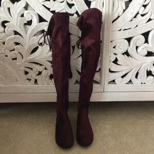Catherine Malandrino over the knee boots Size 7 Lace Up Thigh‎ High